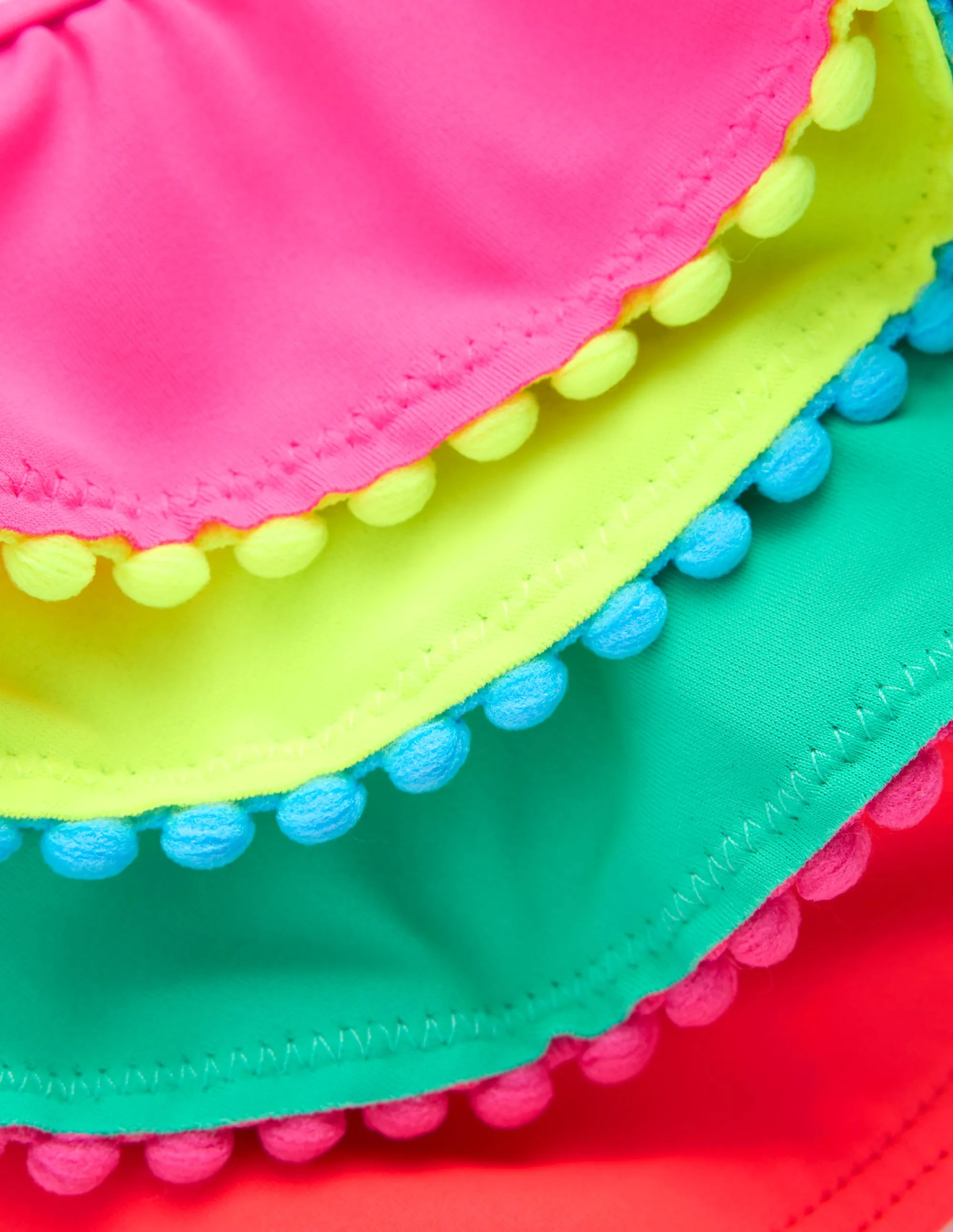 Multi Frill Bikini-Colourblock