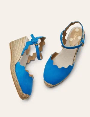 Nadine Espadrille Wedges-Moroccan Blue