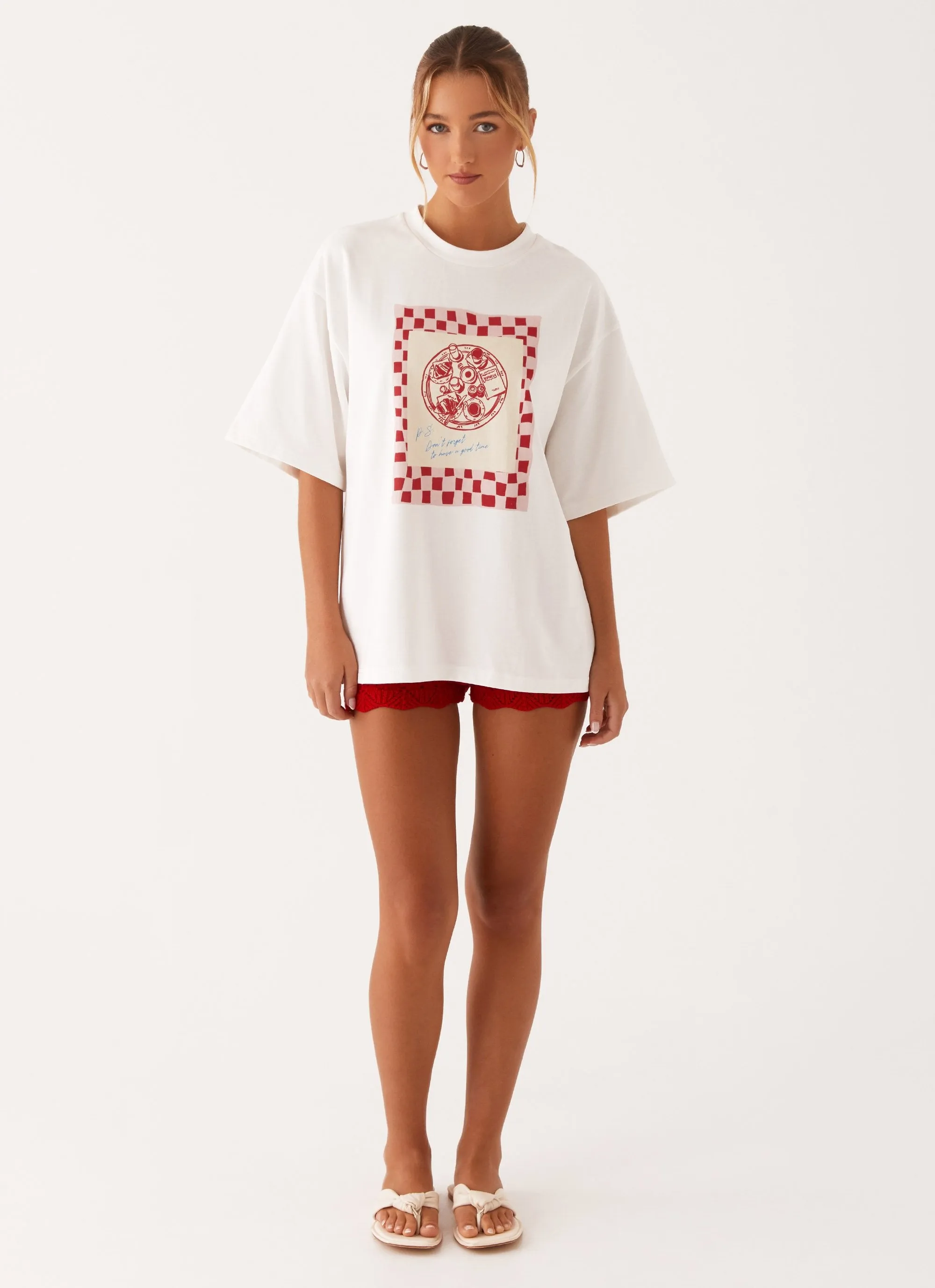 Oakley Low Rise Crochet Mini Shorts - Red