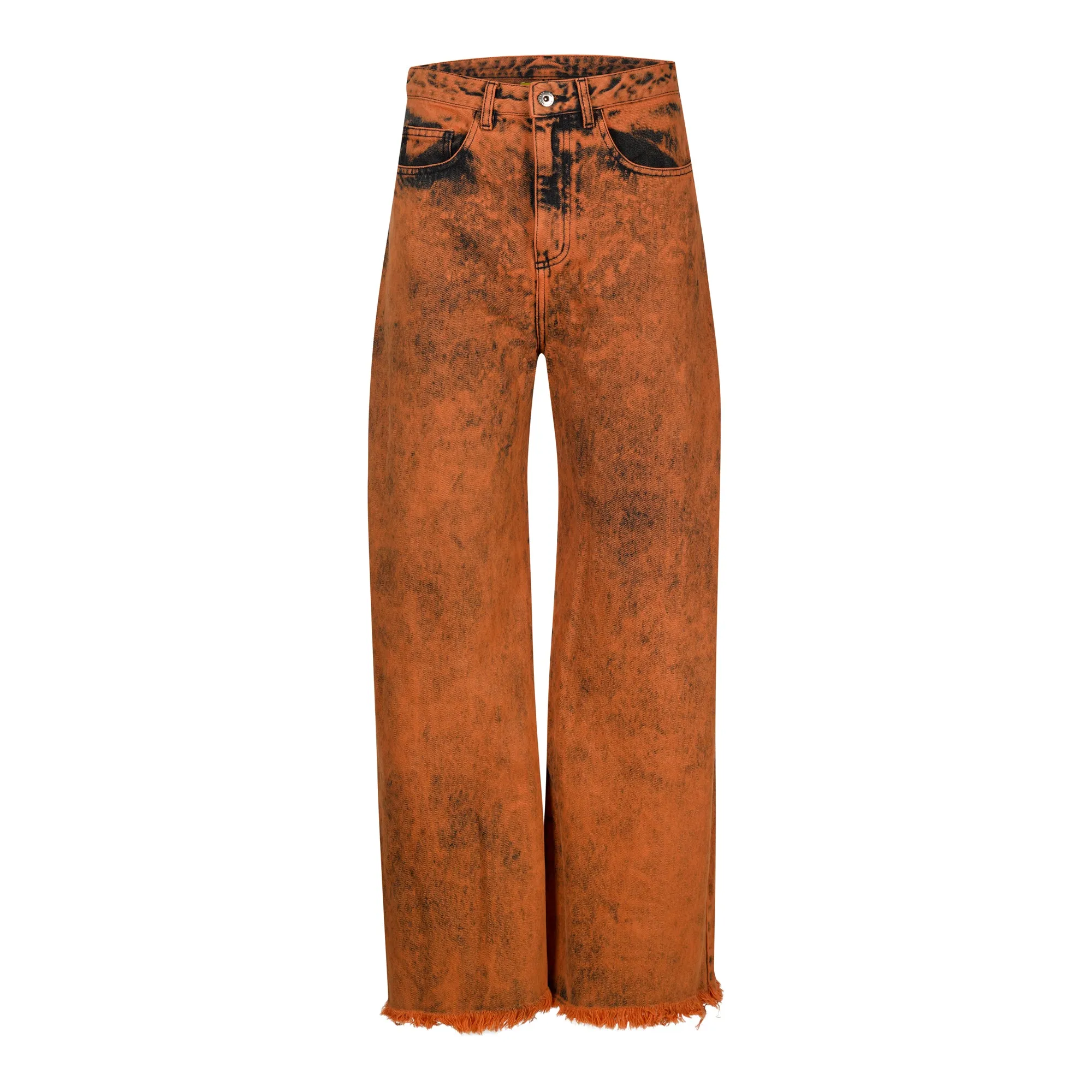 ORANGE DENIM BOYFRIEND TROUSERS