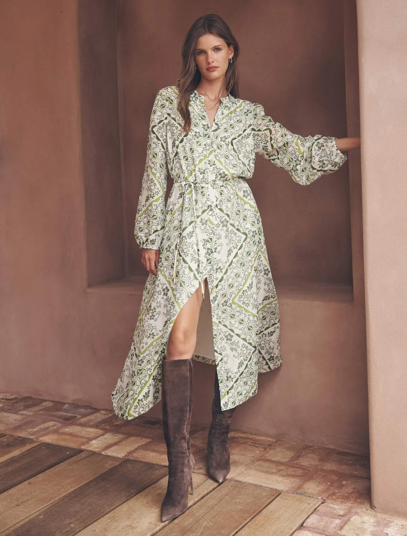Penelope Printed Midi Dress