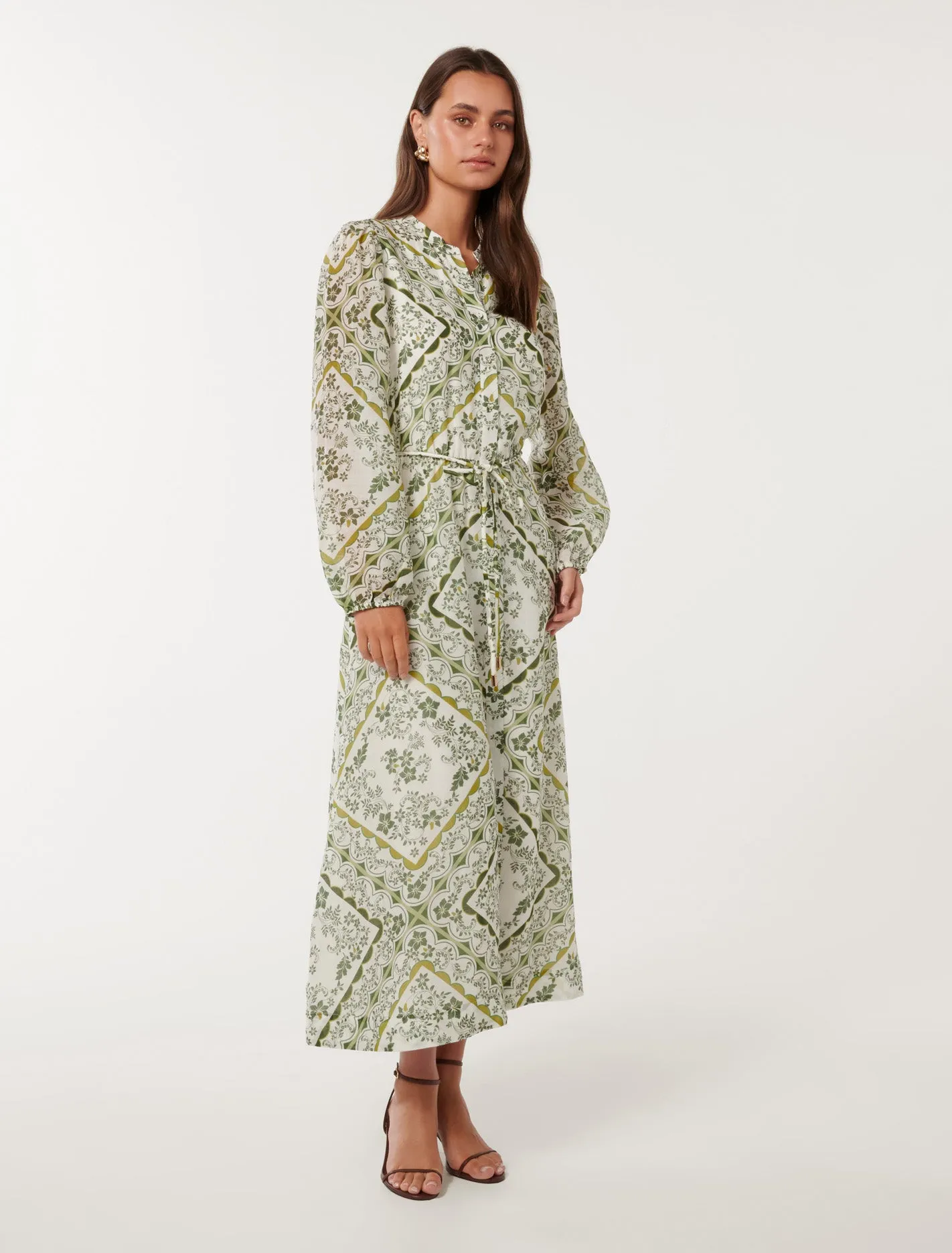 Penelope Printed Midi Dress