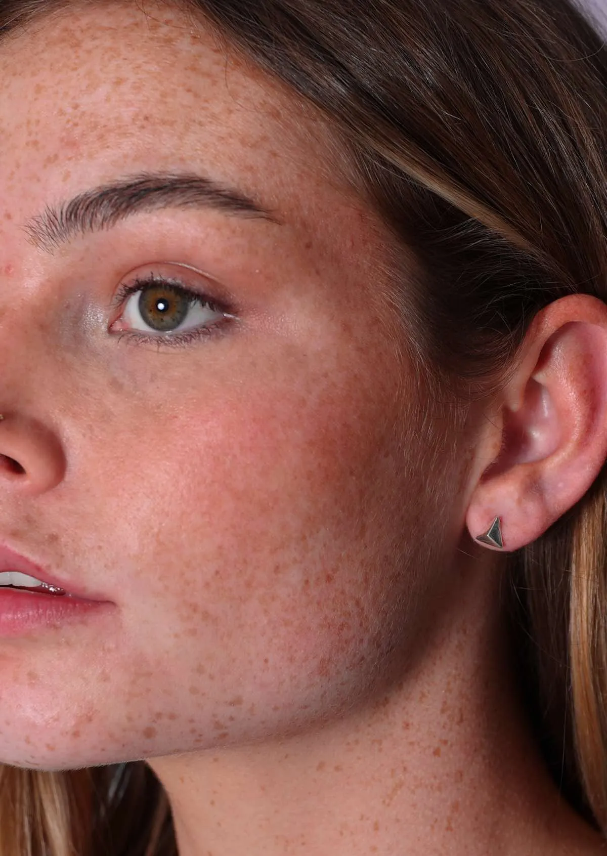 Pyramid Silver Studs