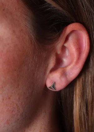 Pyramid Silver Studs