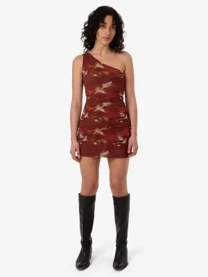 Rhapsody Floral Mini Dress - Cabernet