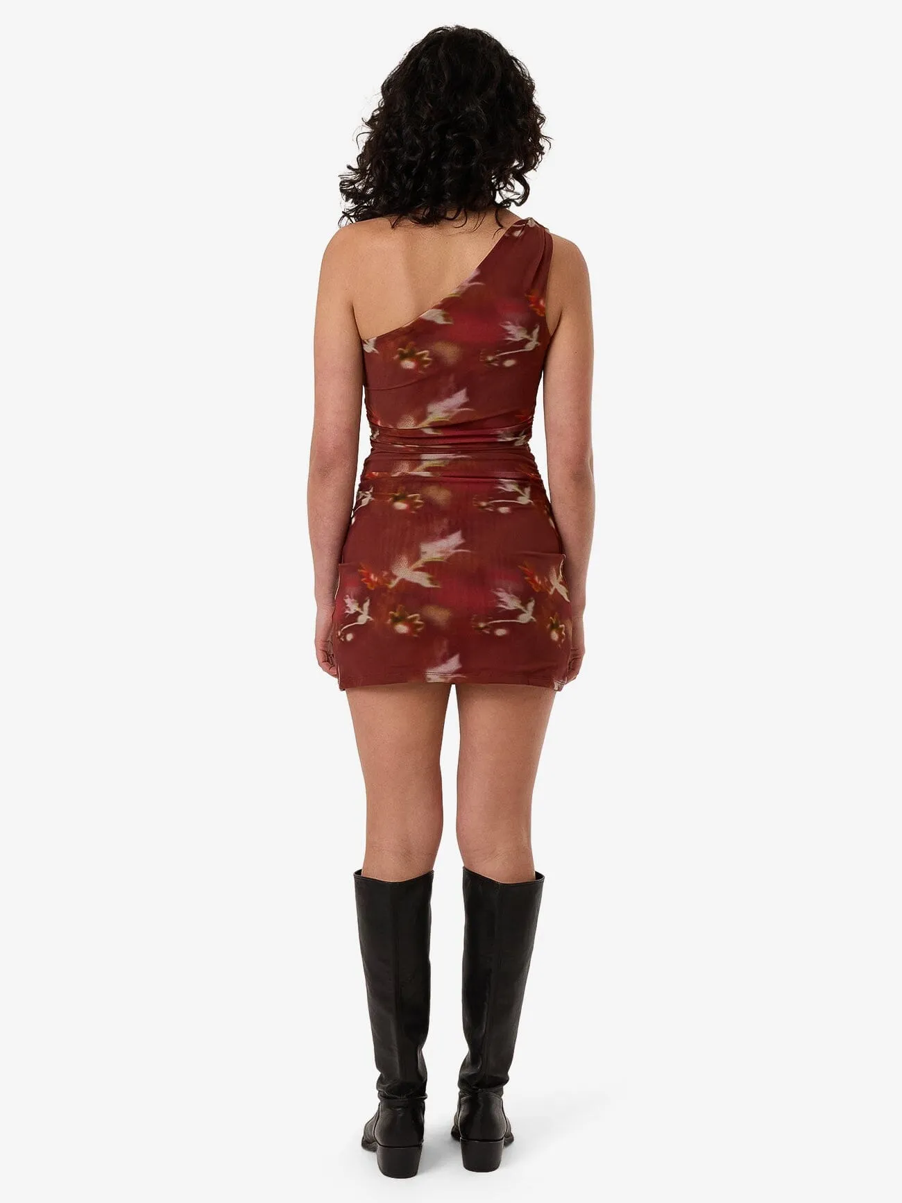 Rhapsody Floral Mini Dress - Cabernet
