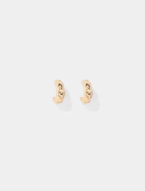 Sarina Small Texture Hoop Earrings