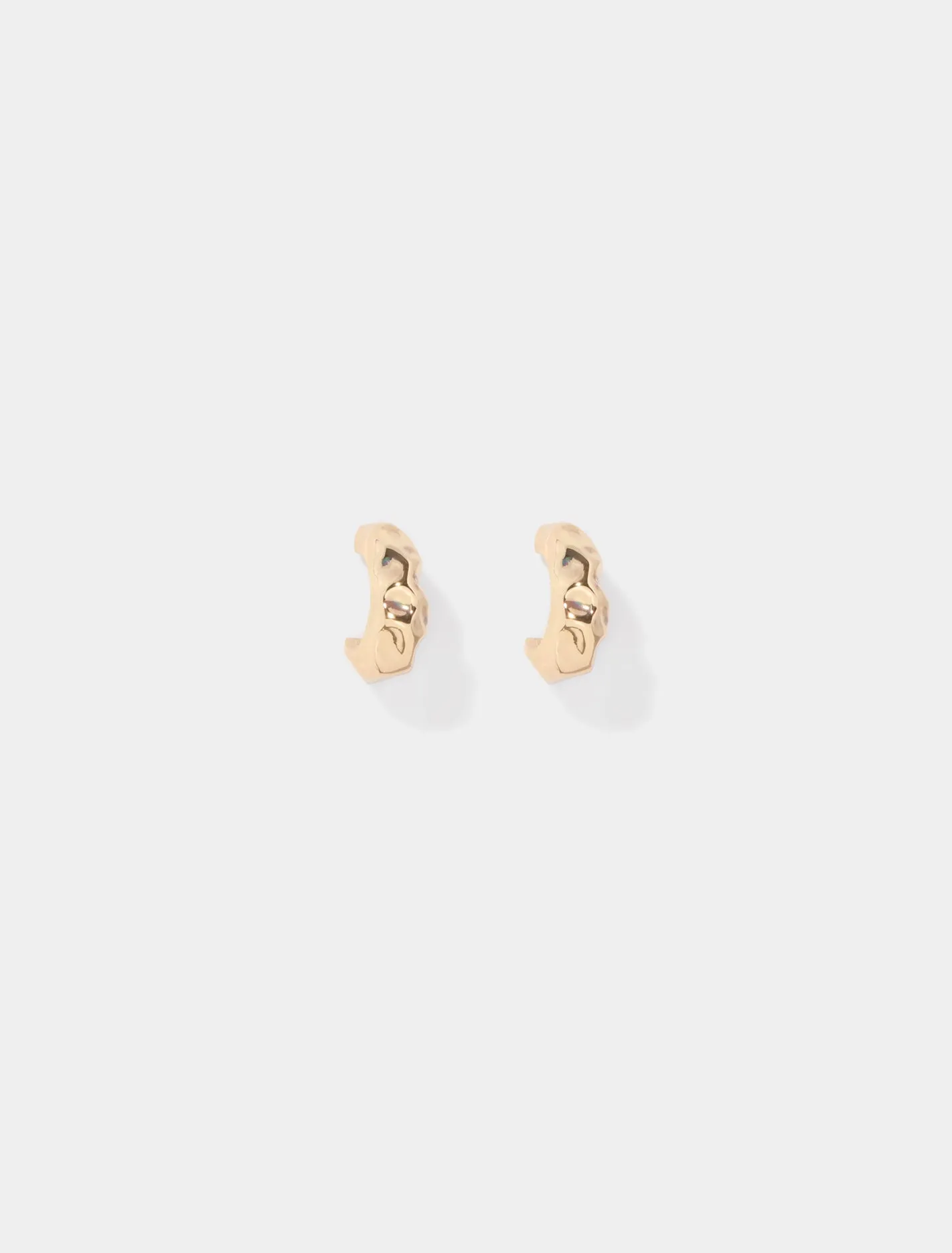Sarina Small Texture Hoop Earrings