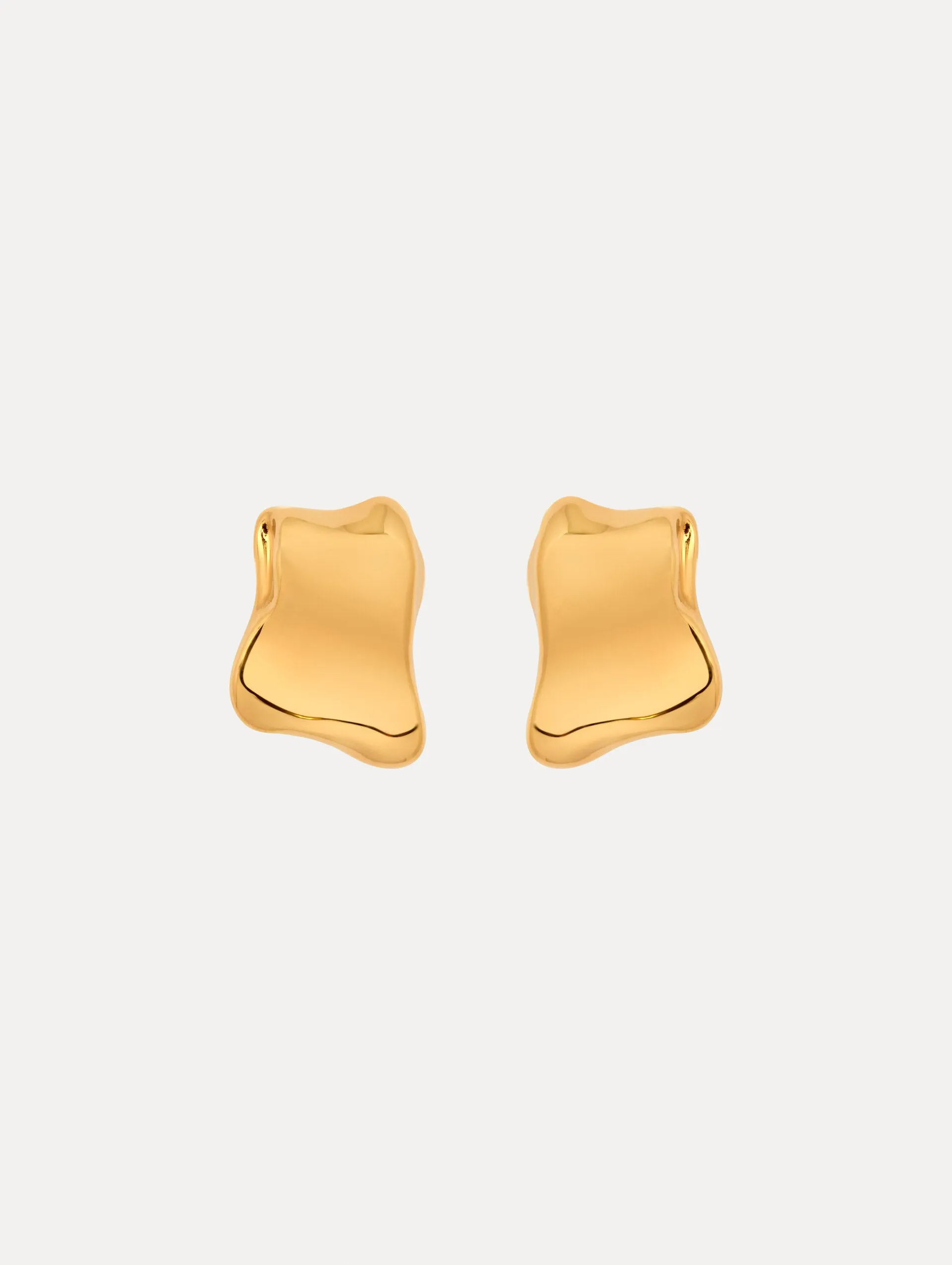 Sculpted Metal Clip-On Earrings