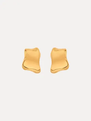 Sculpted Metal Clip-On Earrings