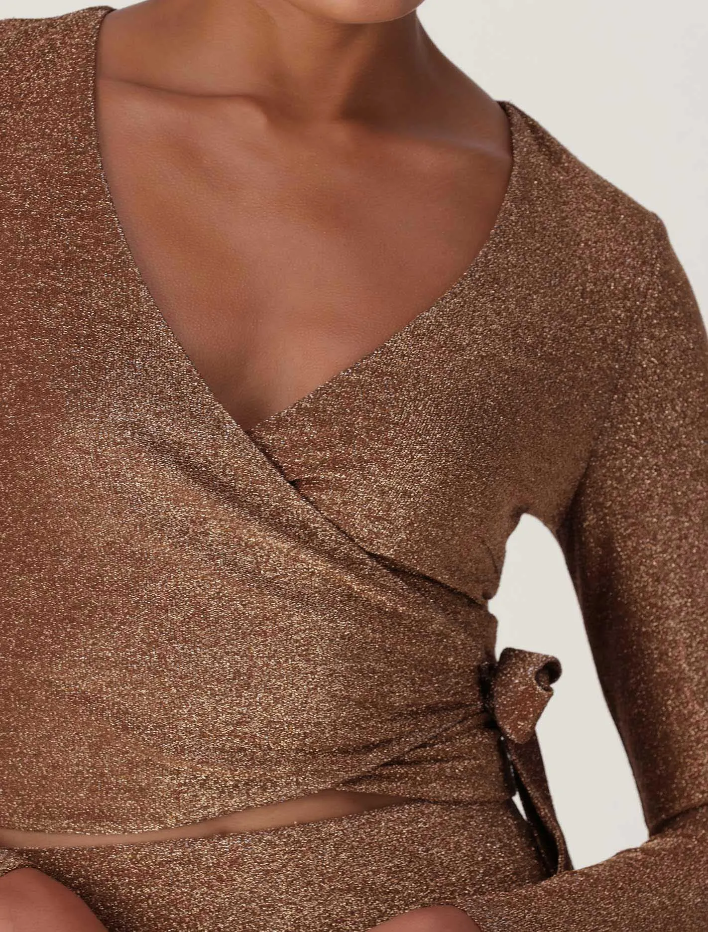 Silvana Glitter Wrap Co-Ord Top
