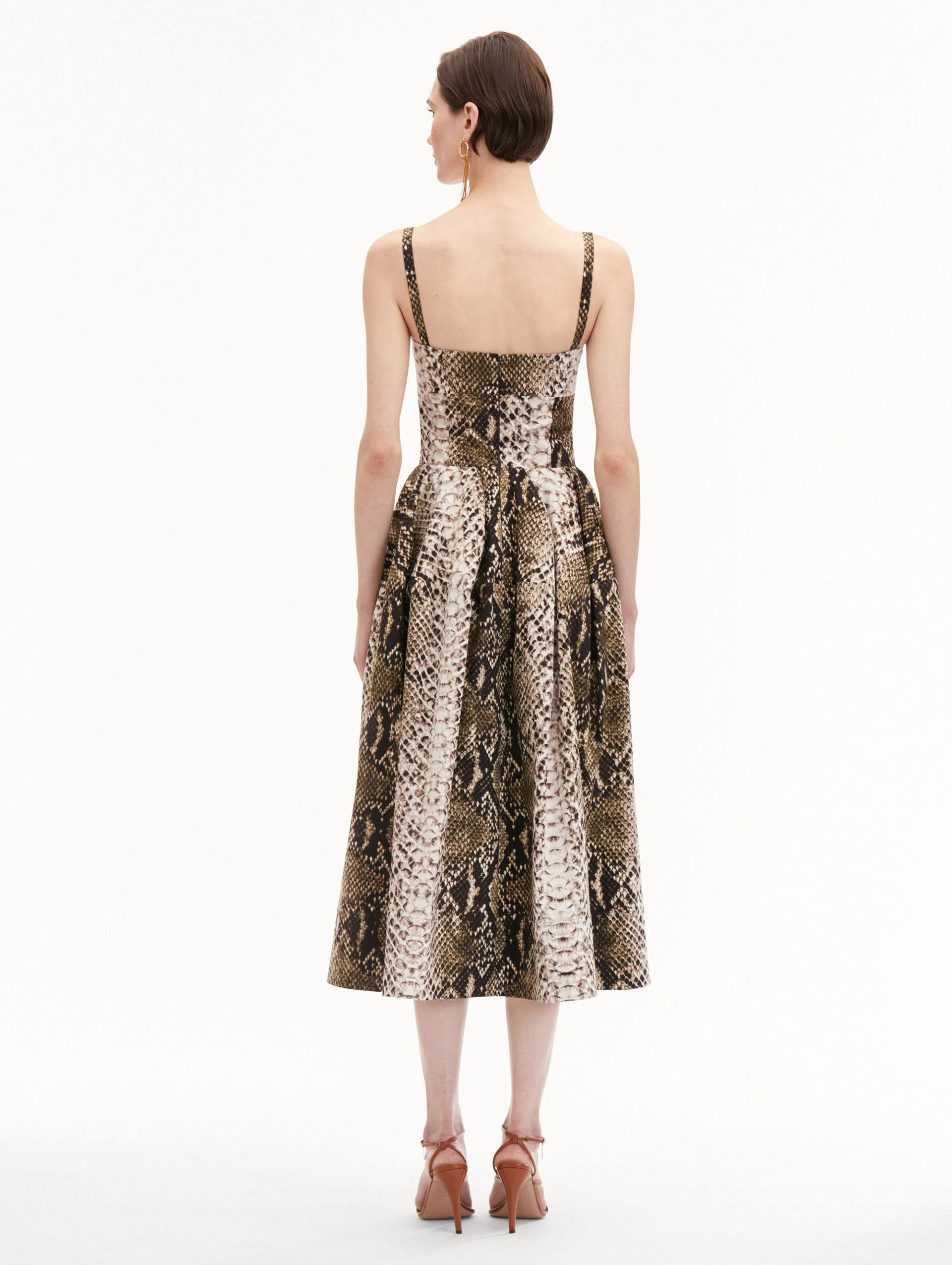 Snake Cotton Poplin Dress