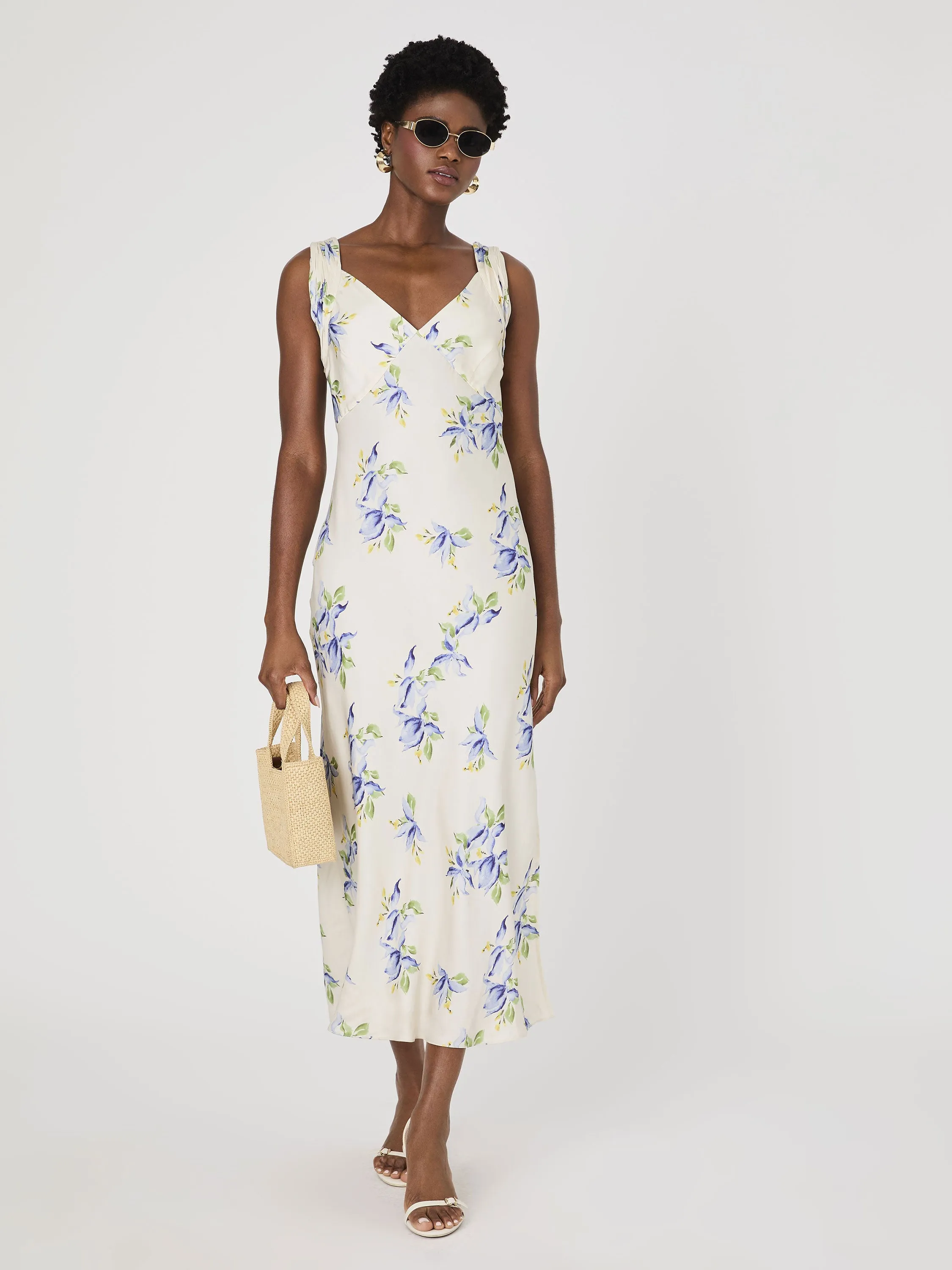 Vivian Ennis Satin Midaxi Dress