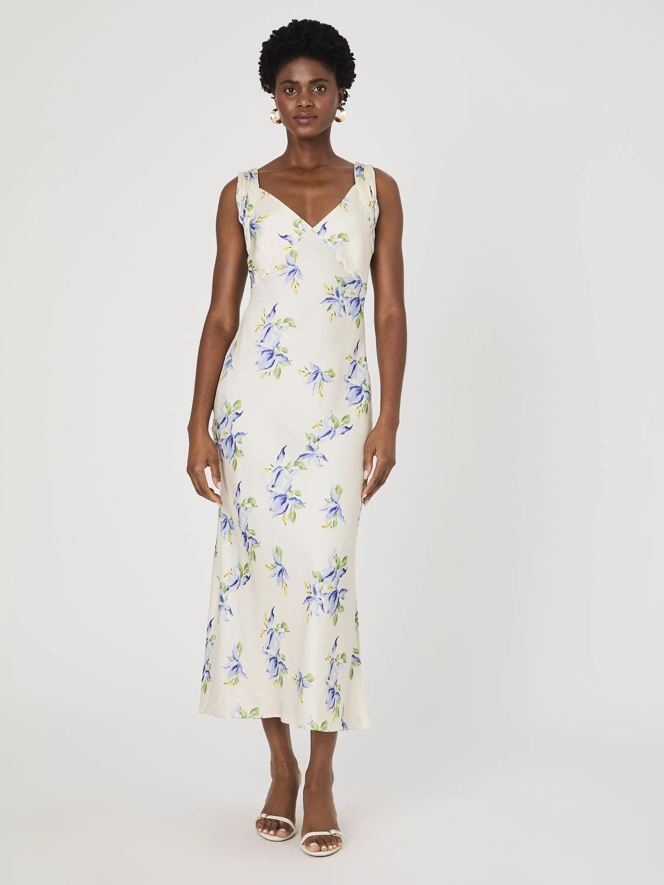 Vivian Ennis Satin Midaxi Dress