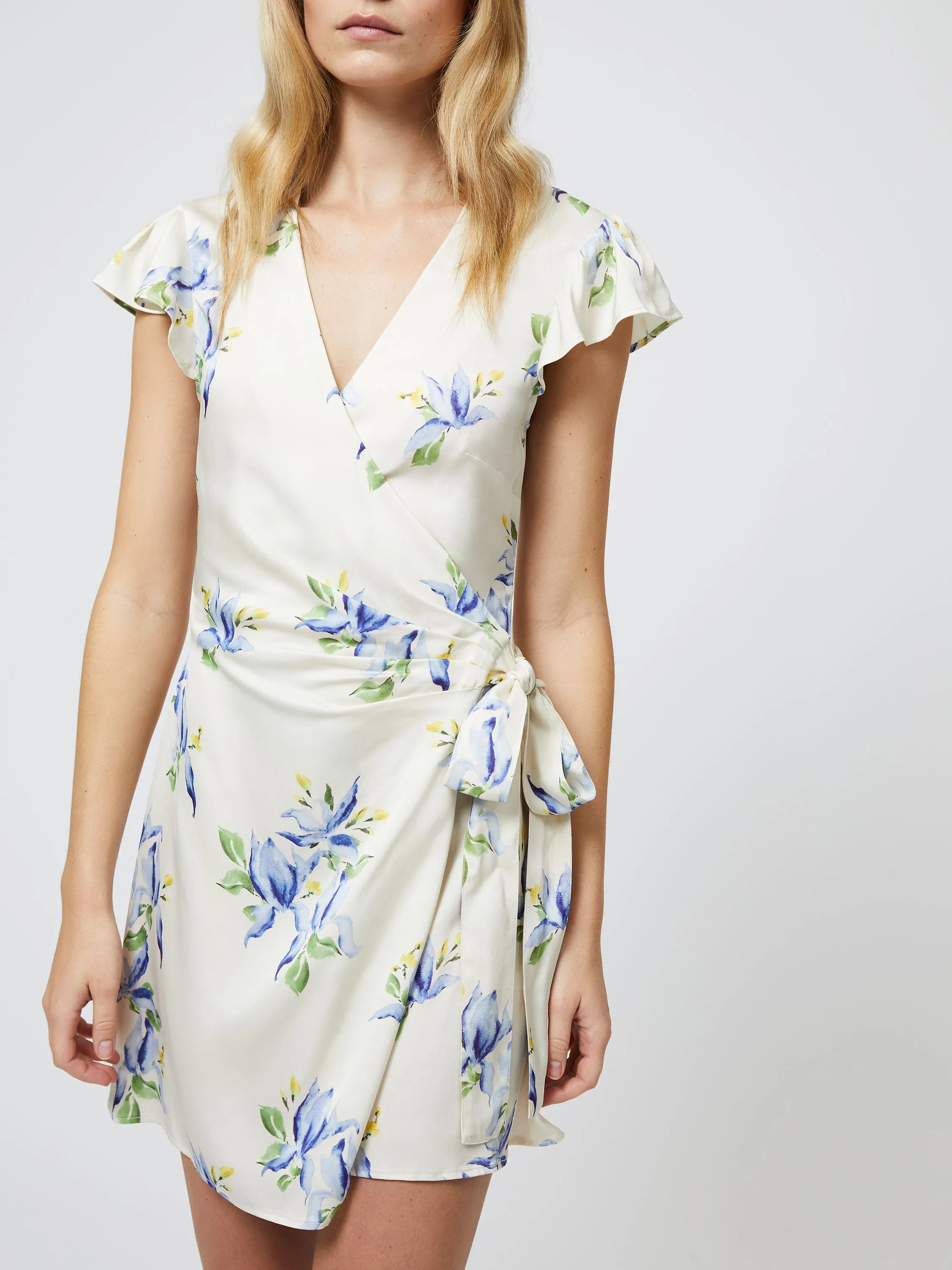 Vivian Ennis Satin Wrap Dress