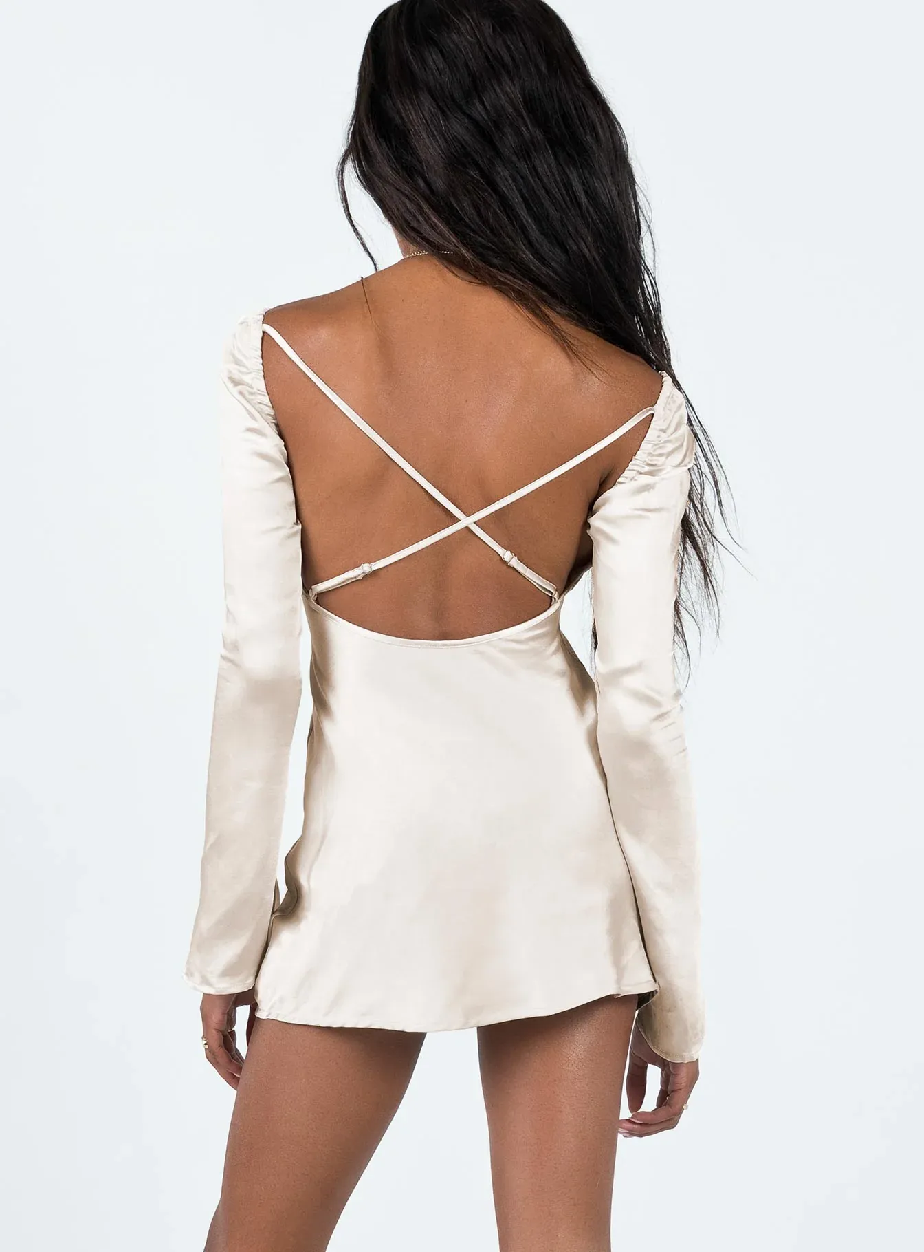 Wallum Long Sleeve Mini Dress Champagne