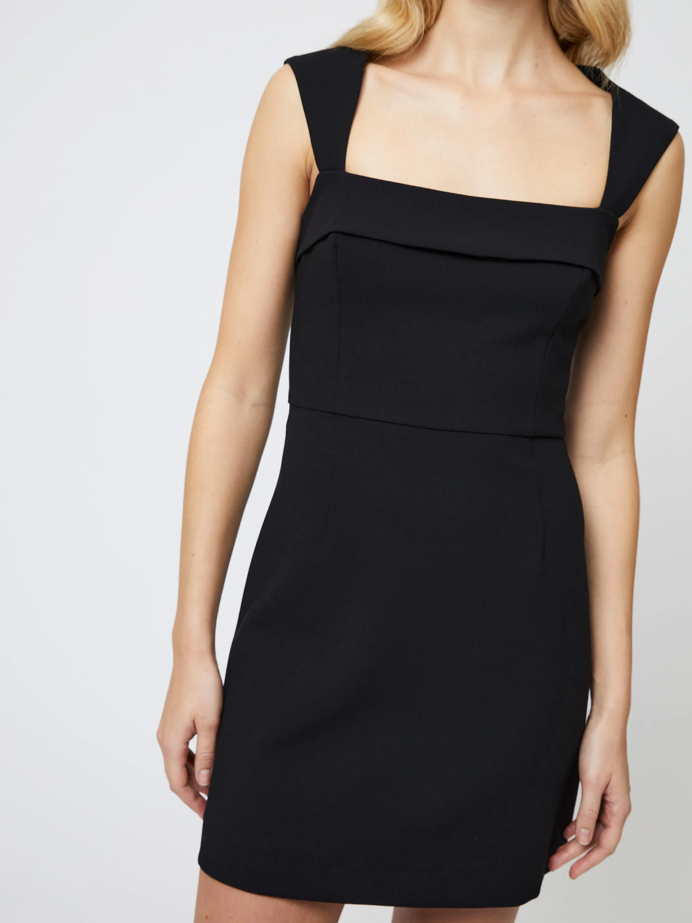 Whisper Foldover Square Neck Mini Dress